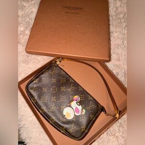 Limited Edition Collectors Louis Vuitton x Murakami Brown Monogram Pochette